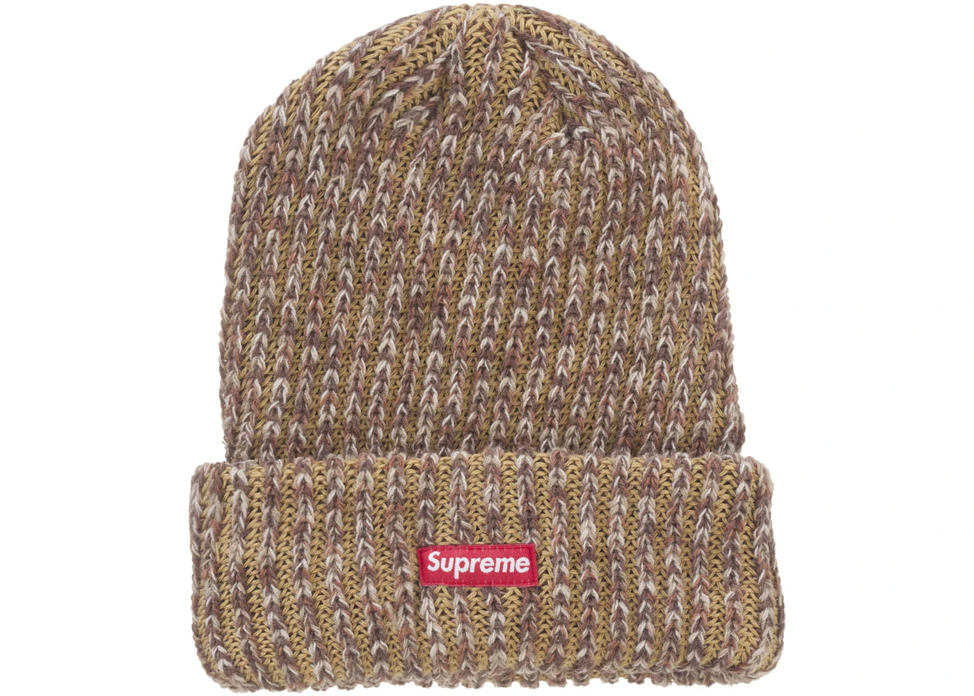 Supreme Rainbow Loose Gauge Beanie Tan