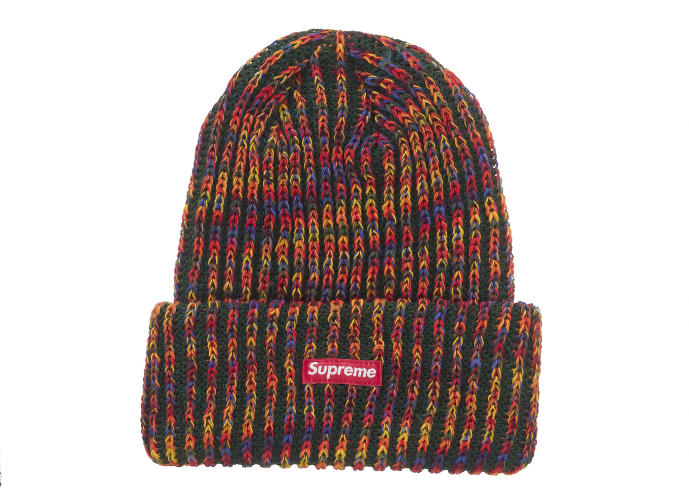 Supreme Rainbow Loose Gauge Beanie Olive