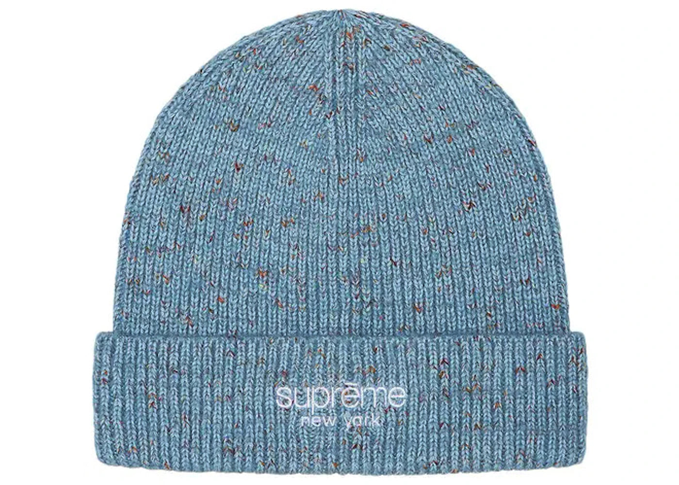 Supreme Rainbow Speckle Beanie (FW21) Blue