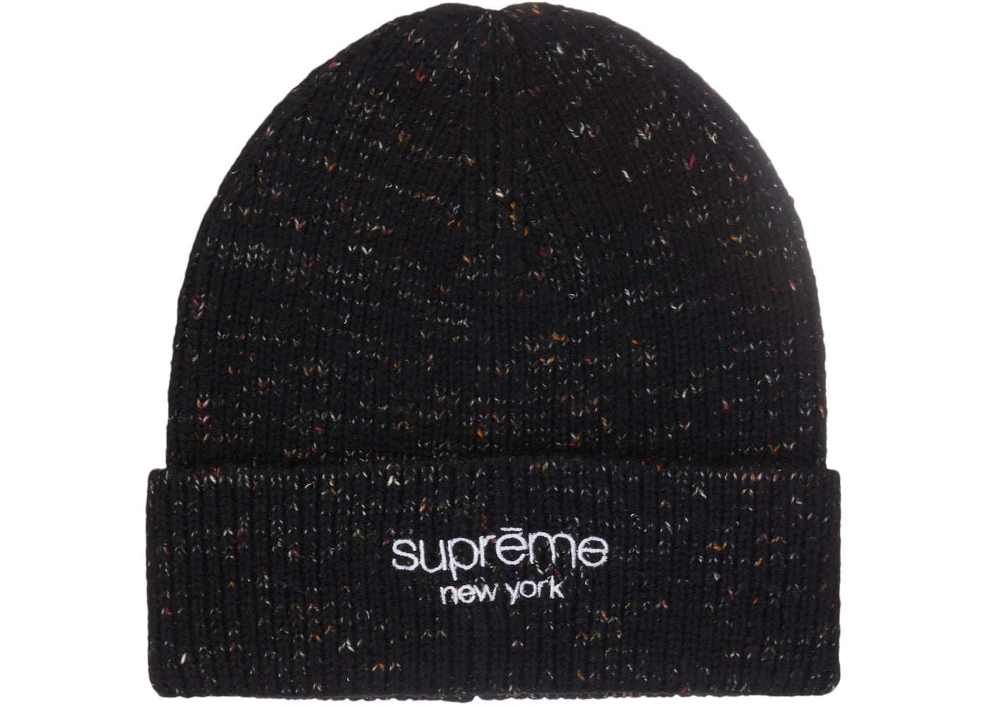 Supreme Rainbow Speckle Beanie (FW22) Black