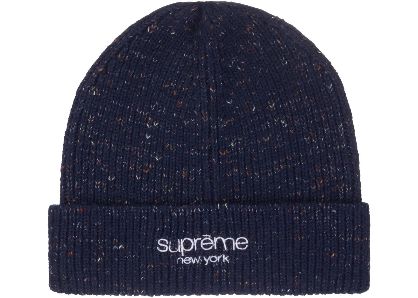 Supreme Rainbow Speckle Beanie (FW22) Navy