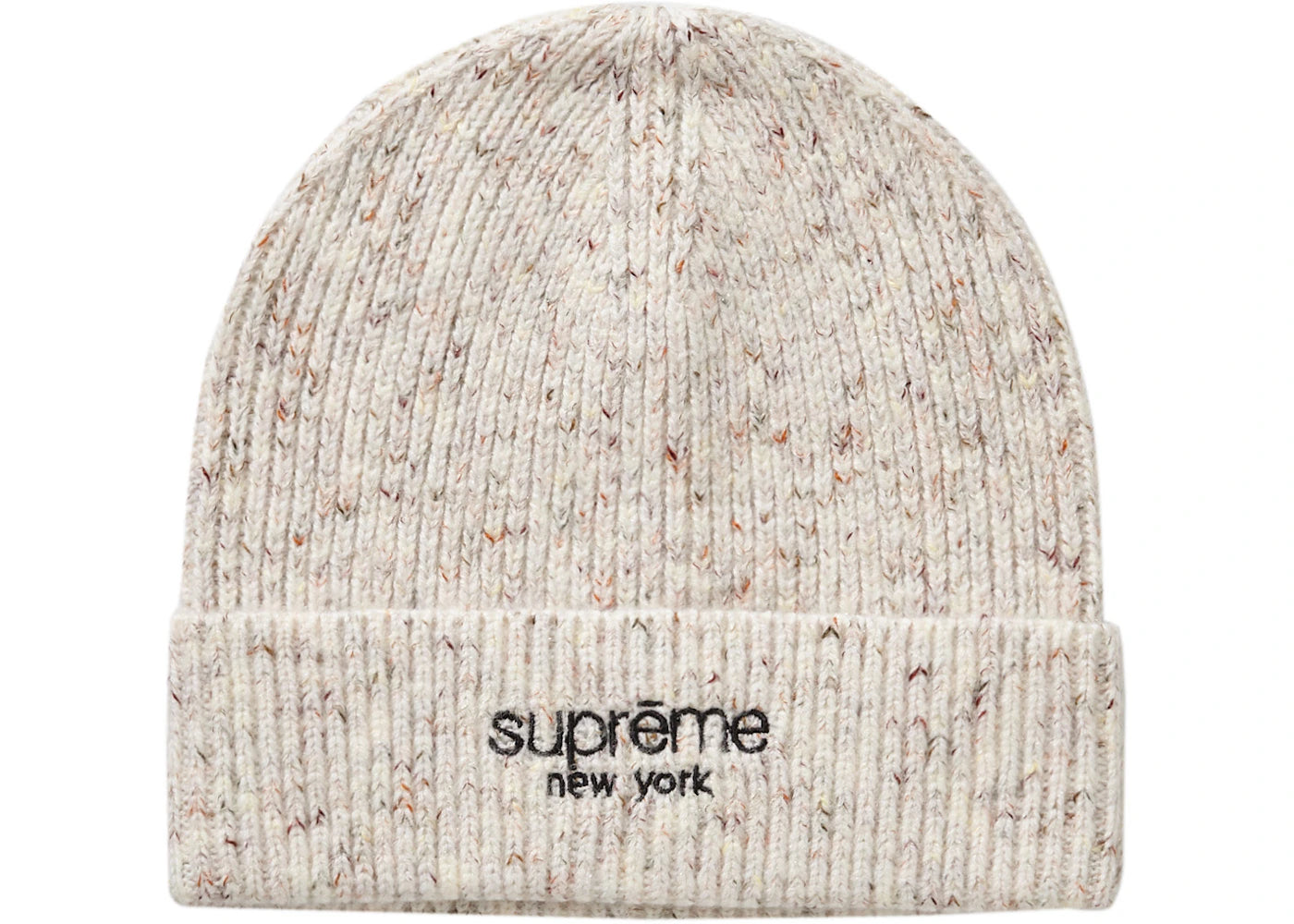 Supreme Rainbow Speckle Beanie White