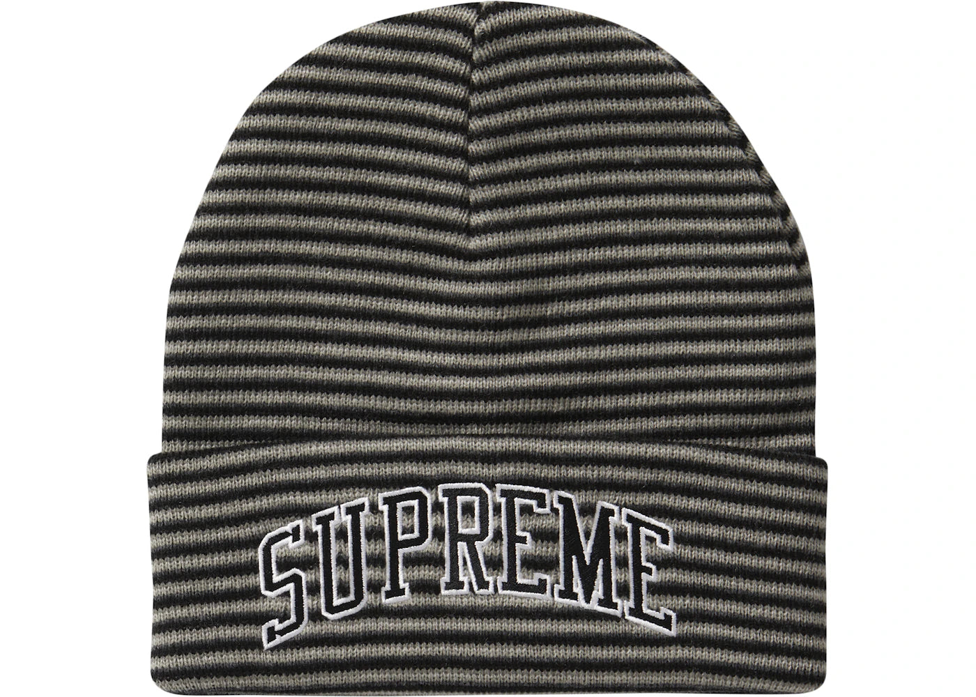 Supreme Rainbow Stripe Beanie Black