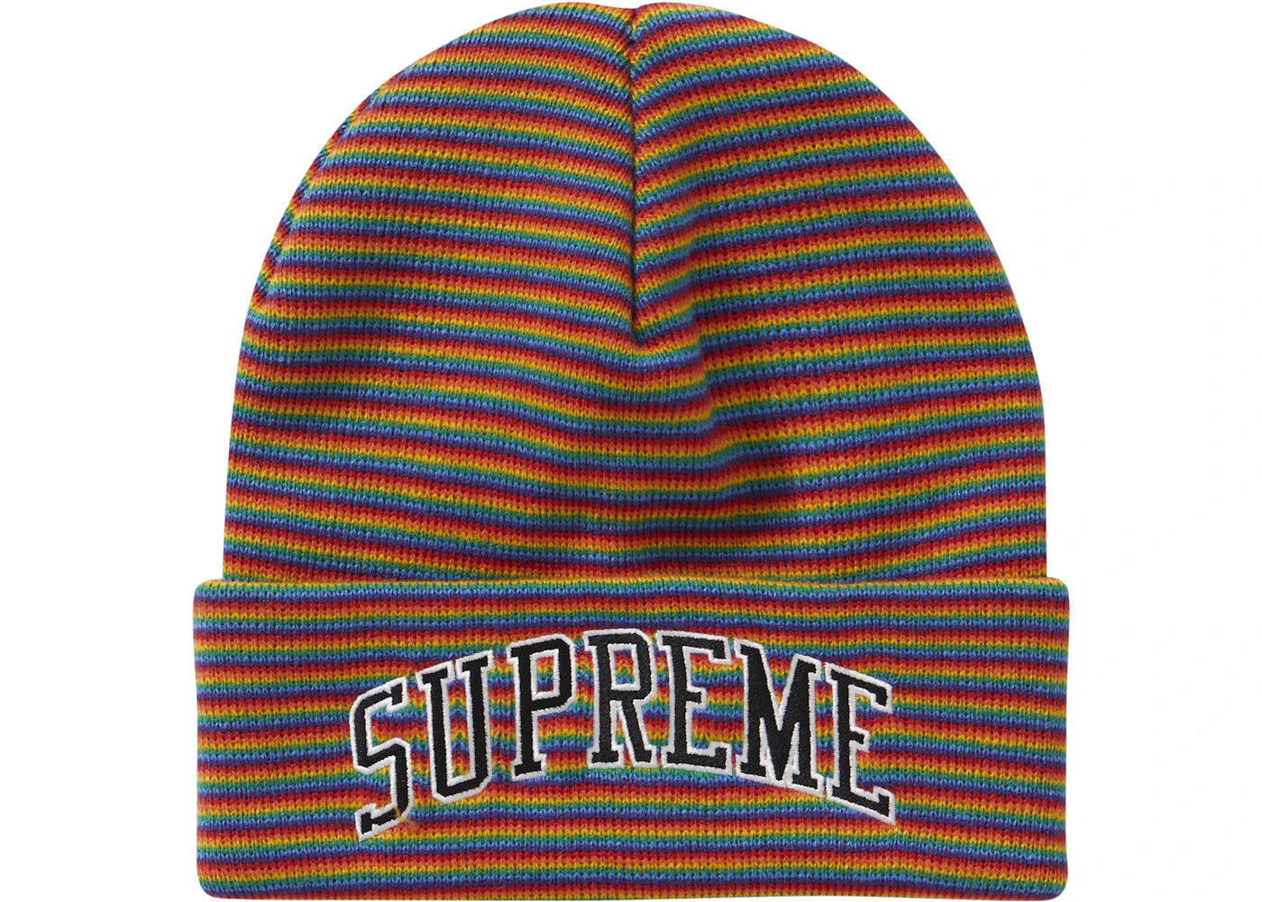 Supreme Rainbow Stripe Beanie Multicolor