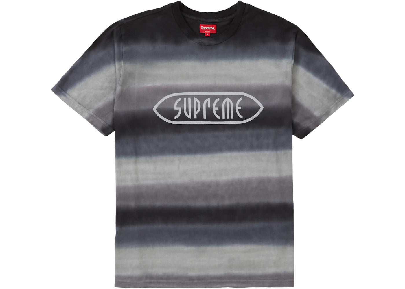 Supreme Rainbow Stripe Tee Black