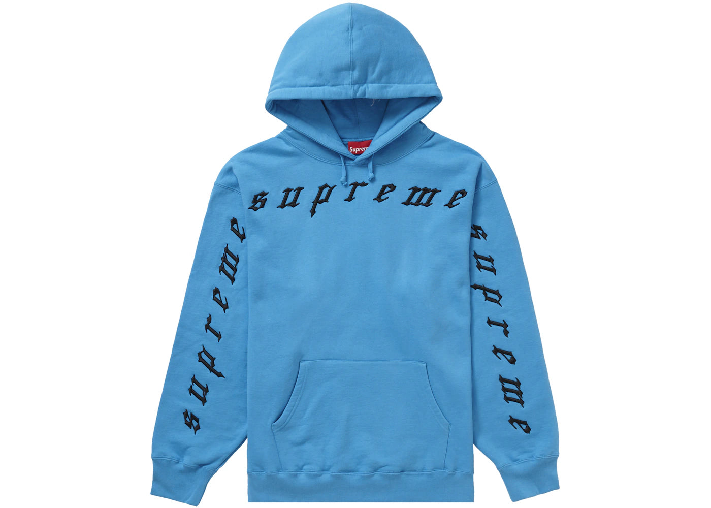 Supreme Raised Embroidery Hooded Sweatshirt Bright Royal