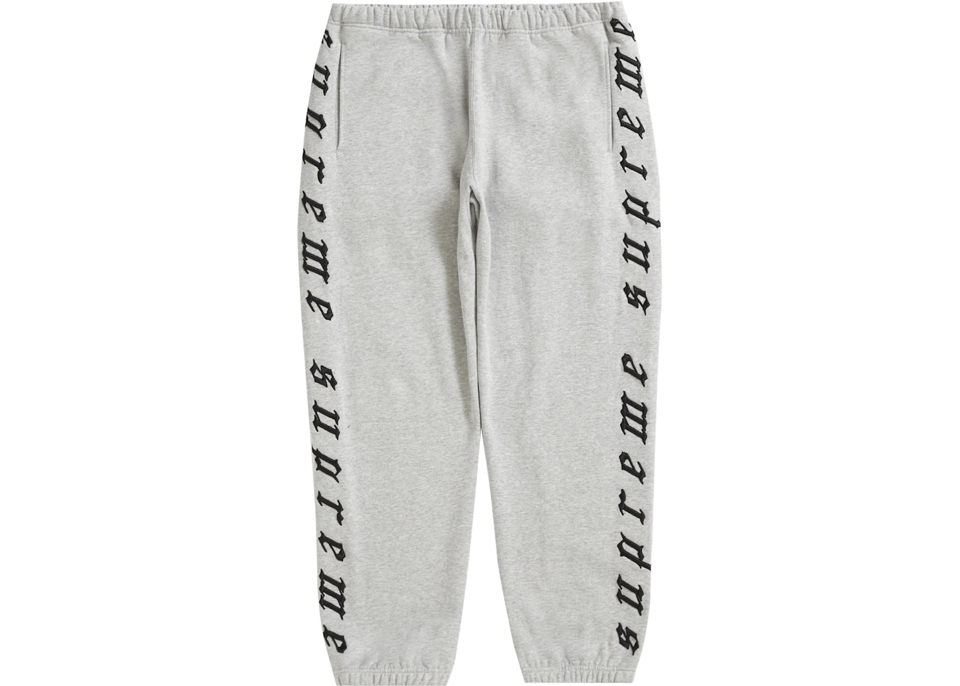 Supreme Raised Embroidery Sweatpant Heather Grey