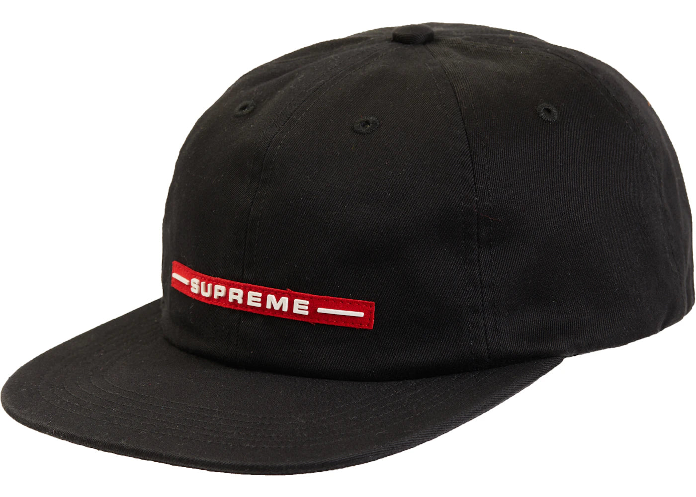 Supreme Raised Logo 6-Panel Black