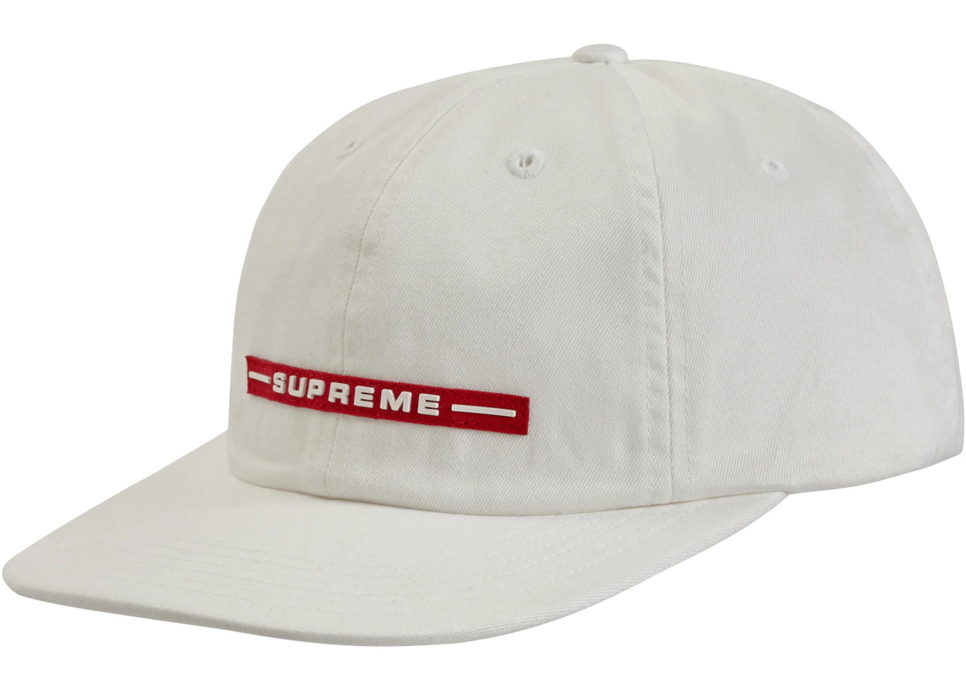 Supreme Raised Logo 6-Panel White