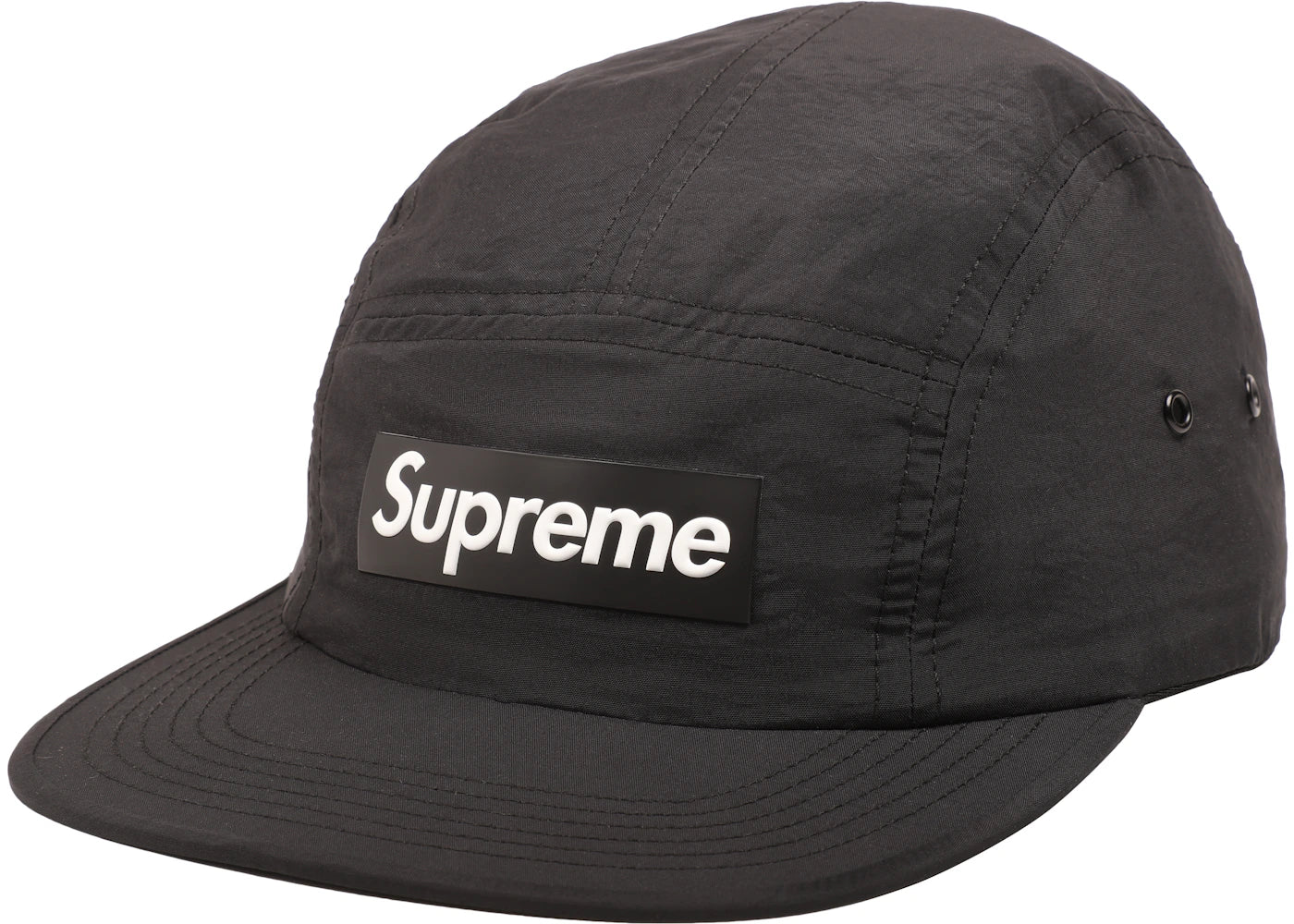 Supreme Raised Logo Patch Camp Cap Black