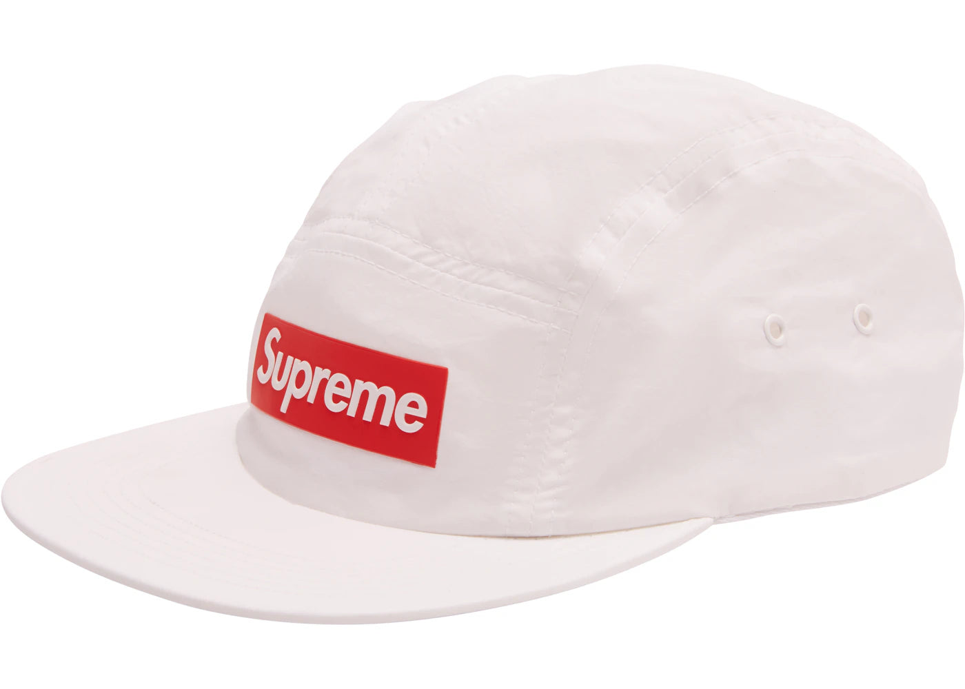 Supreme Raised Logo Patch Camp Cap White