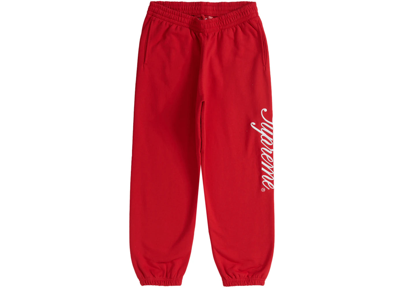 Supreme Raised Script Sweatpant Red