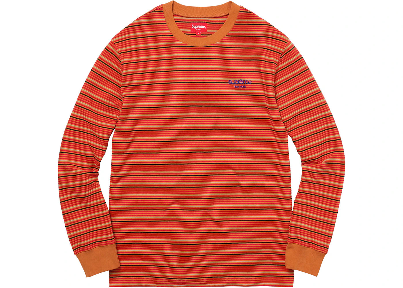 Supreme Raised Stripe L/S Top Rust