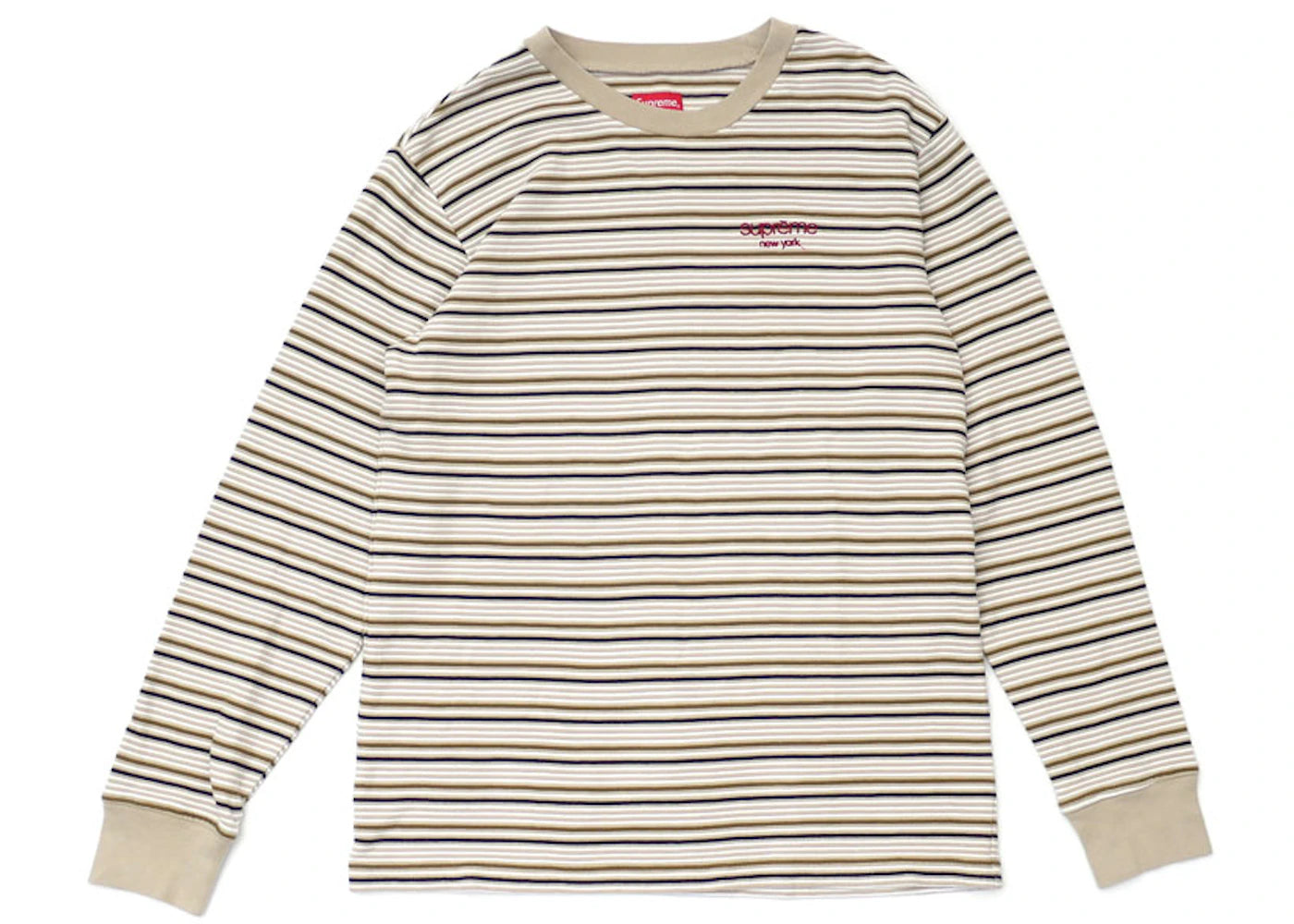 Supreme Raised Stripe L/S Top Tan