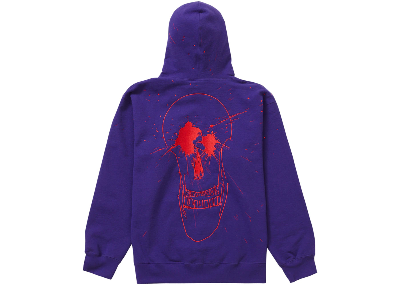 Supreme Ralph Steadman Skull Hooded Sweatshirt Purple