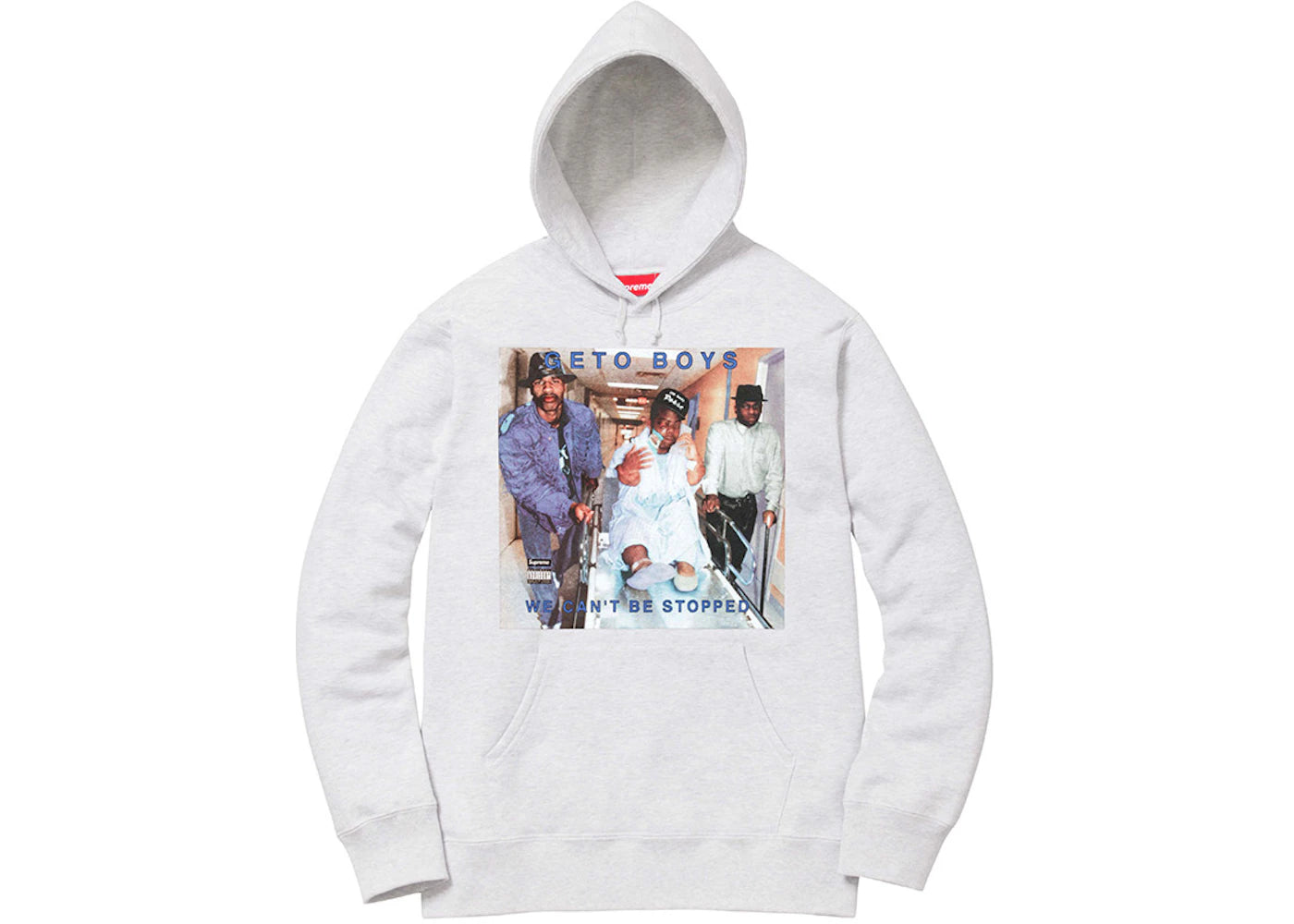 Supreme Rap A Lot Records Geto Boys Hooded Sweatshirt Ash Grey