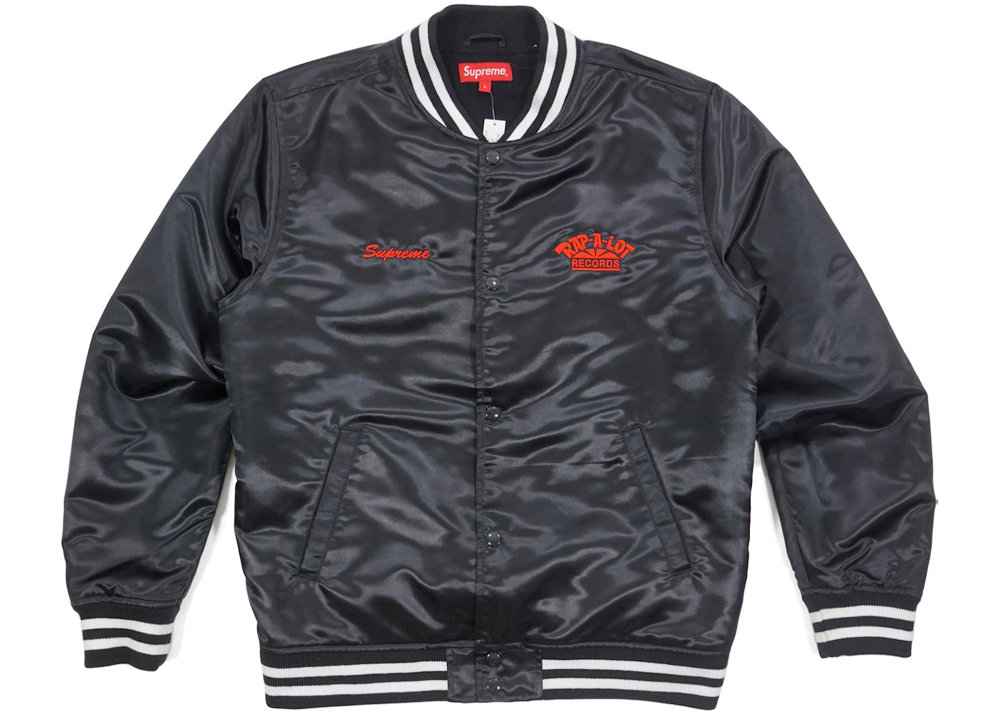 Supreme Rap A Lot Records Satin Club Jacket Black