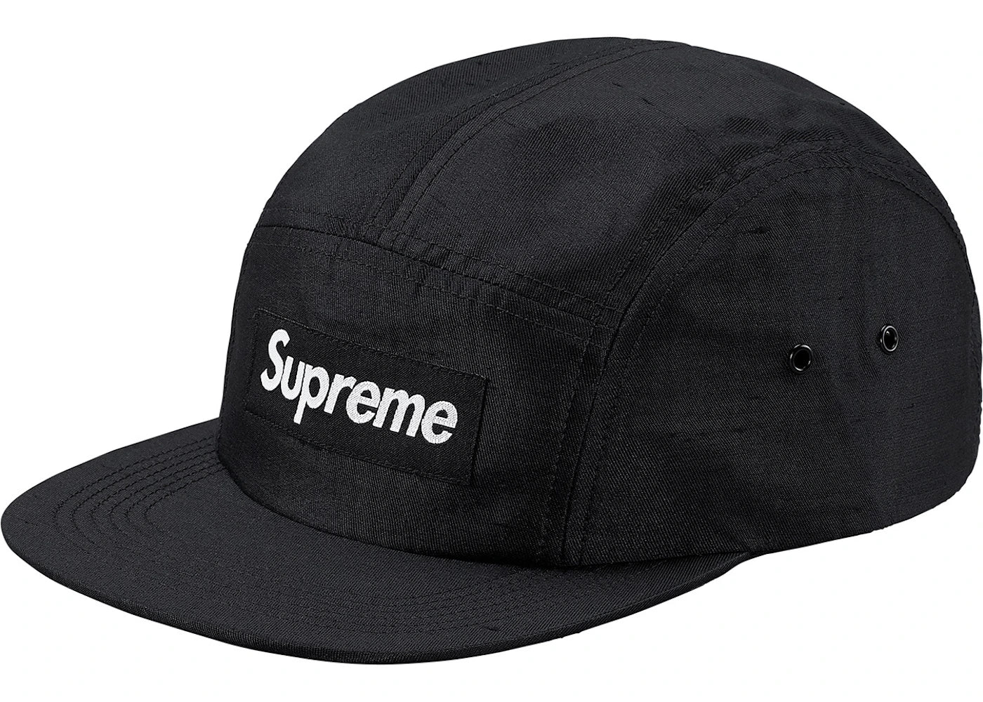 Supreme Raw Silk Camp Cap Black