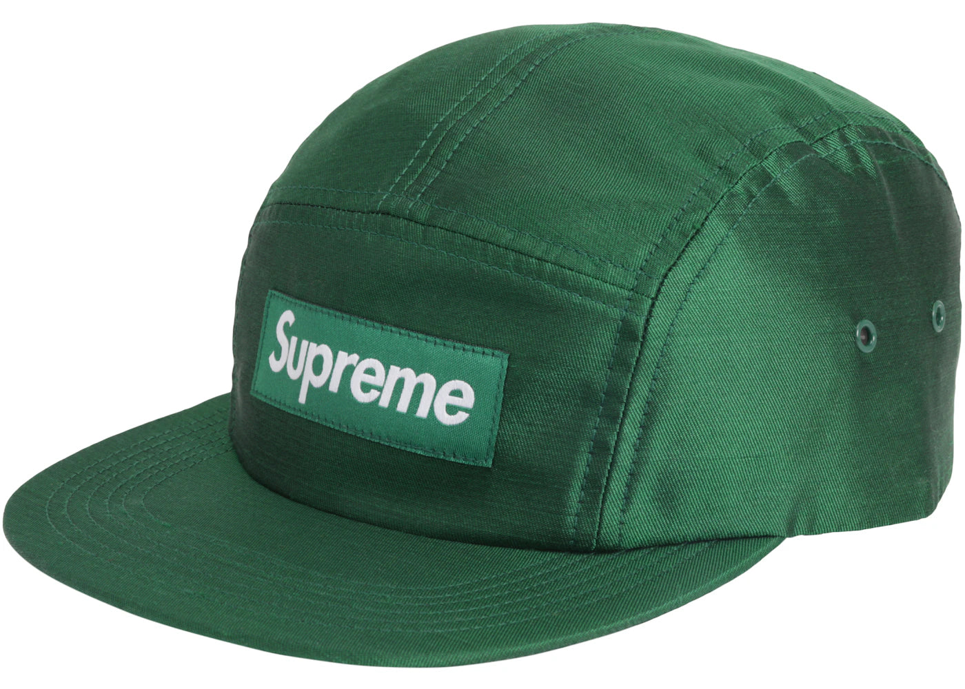 Supreme Raw Silk Camp Cap Dark Green