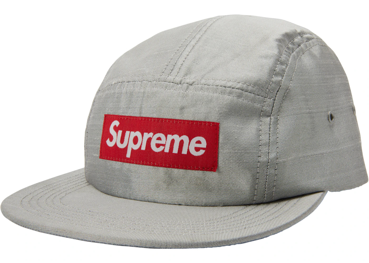 Supreme Raw Silk Camp Cap Silver