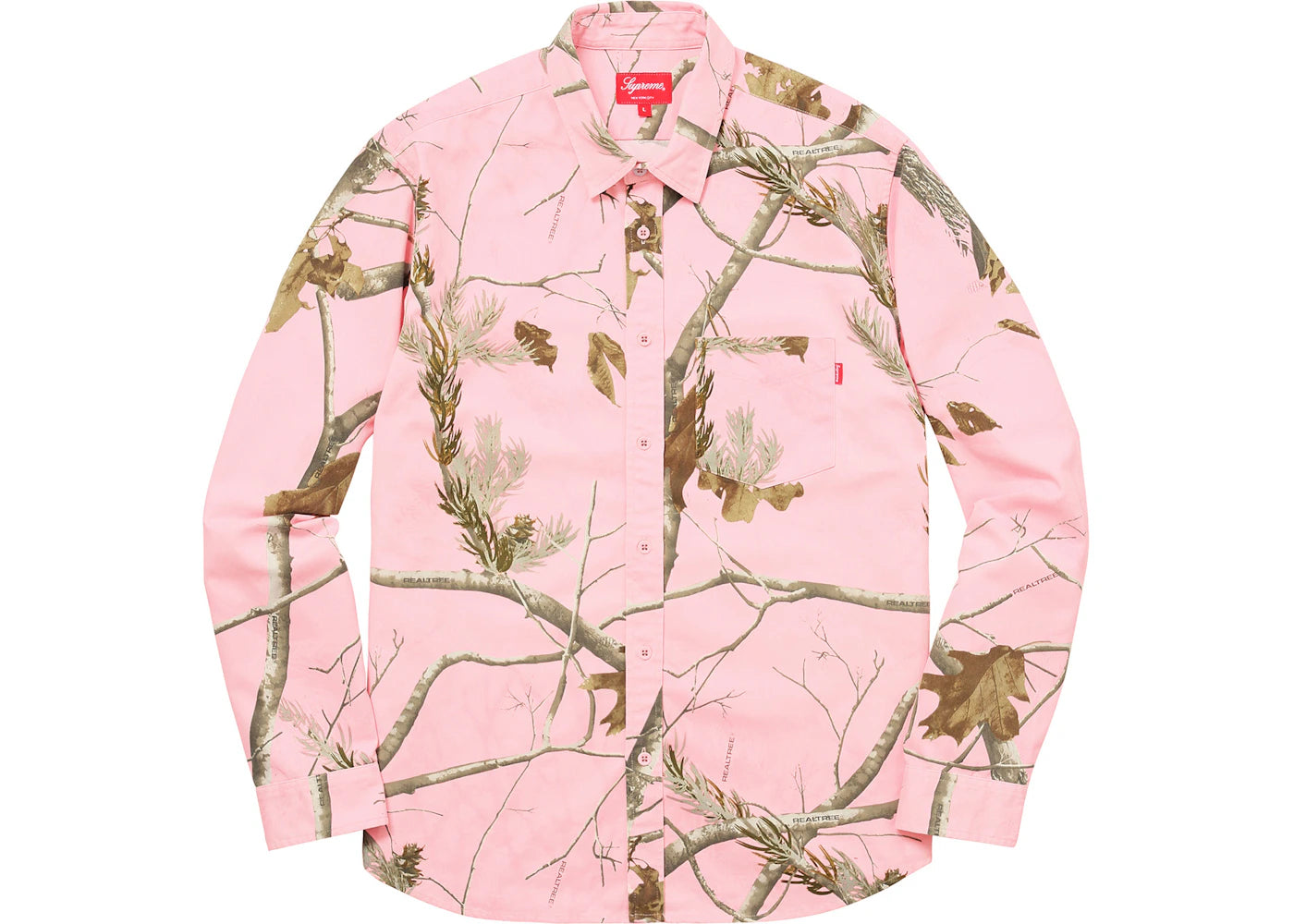 Supreme Realtree Camo Flannel Shirt Pink