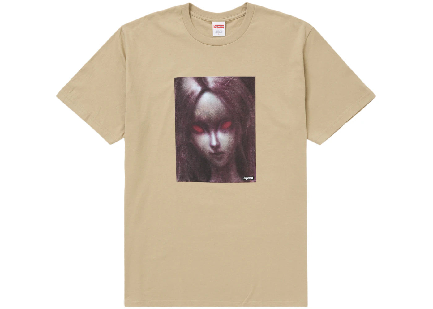 Supreme Red Eyes Tee Khaki