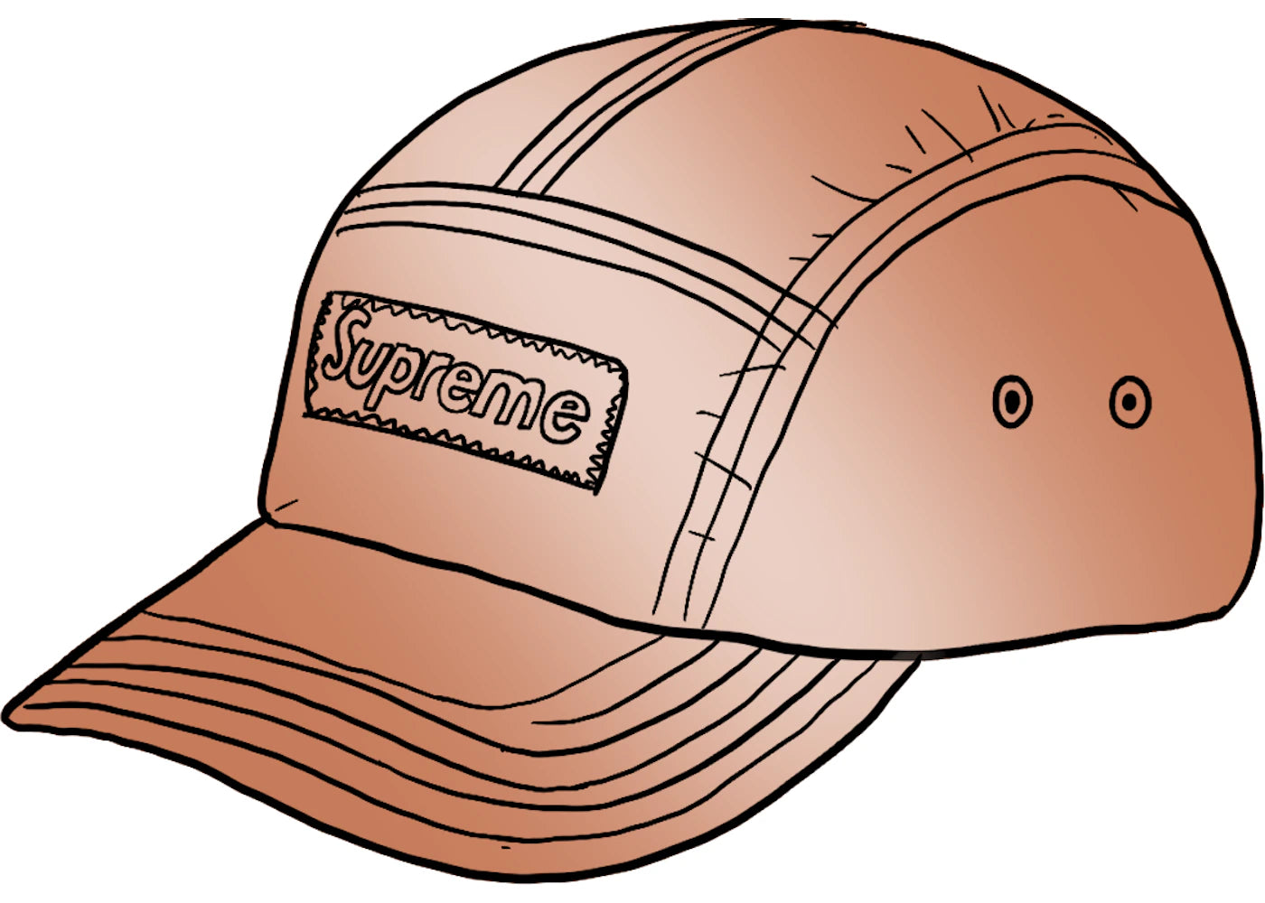 Supreme Reflective Camp Cap (SS20) Orange