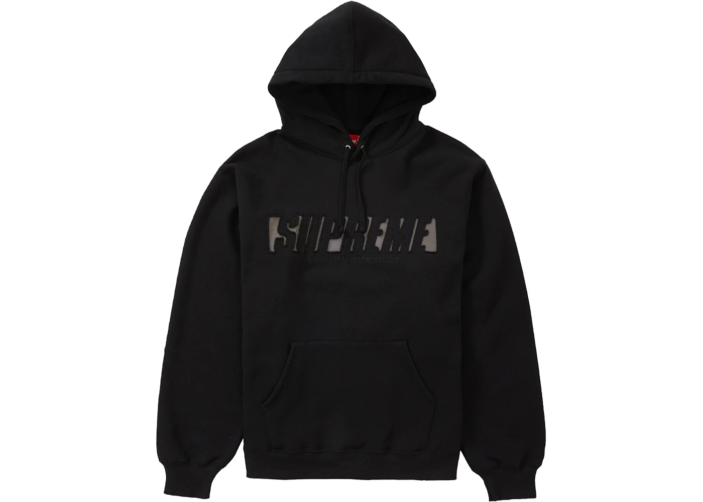 Supreme Reflective Cutout Hooded Sweatshirt Black