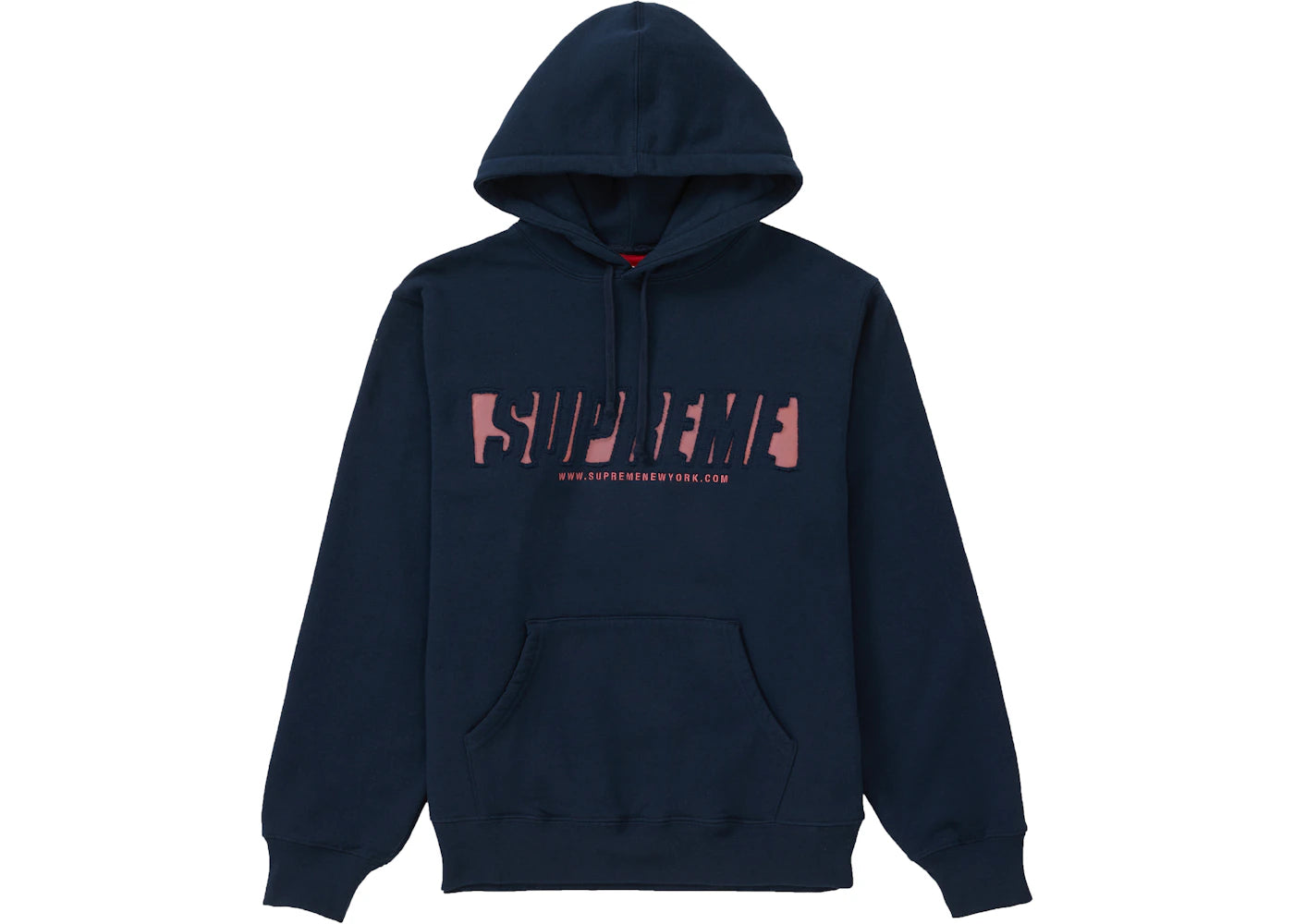 Supreme Reflective Cutout Hooded Sweatshirt Navy