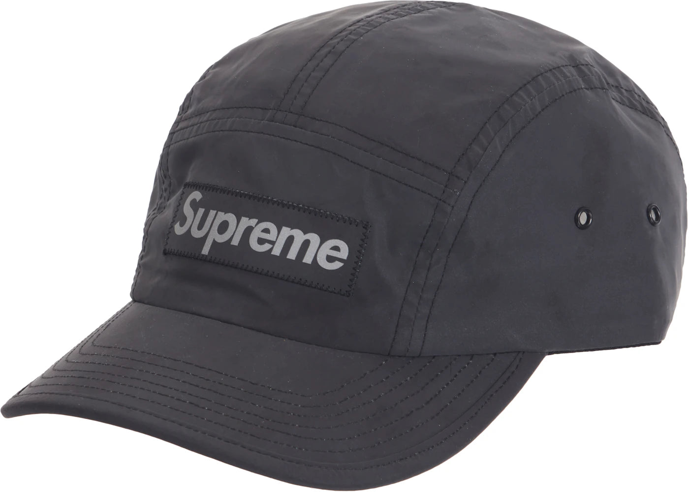 Supreme Reflective Dyed Camp Cap Black