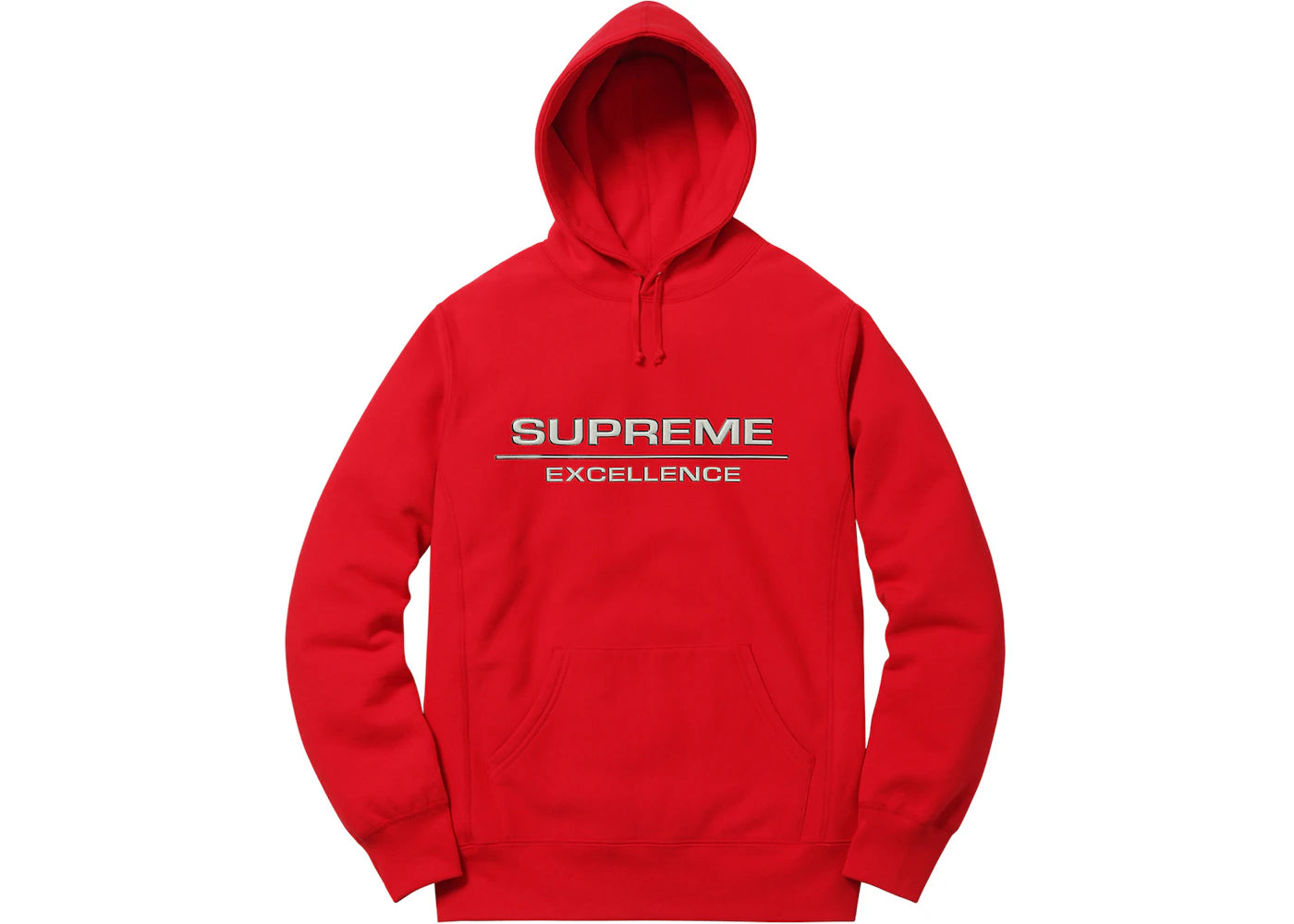 Supreme Reflective Excellence Hooded Sweatshirt Red