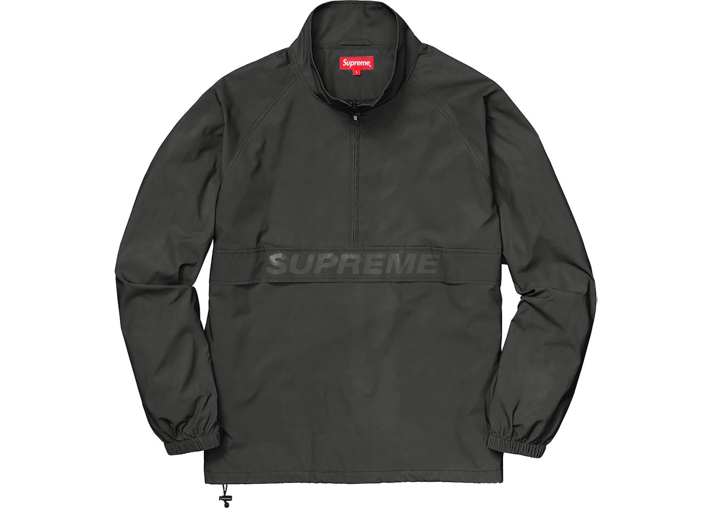 Supreme Reflective Half Zip Pullover Black