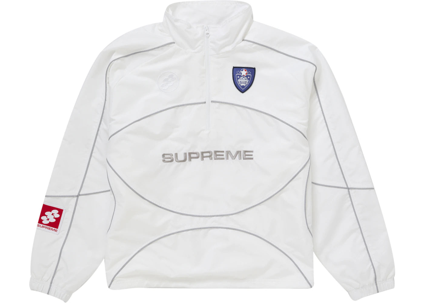 Supreme Reflective Piping Pullover White
