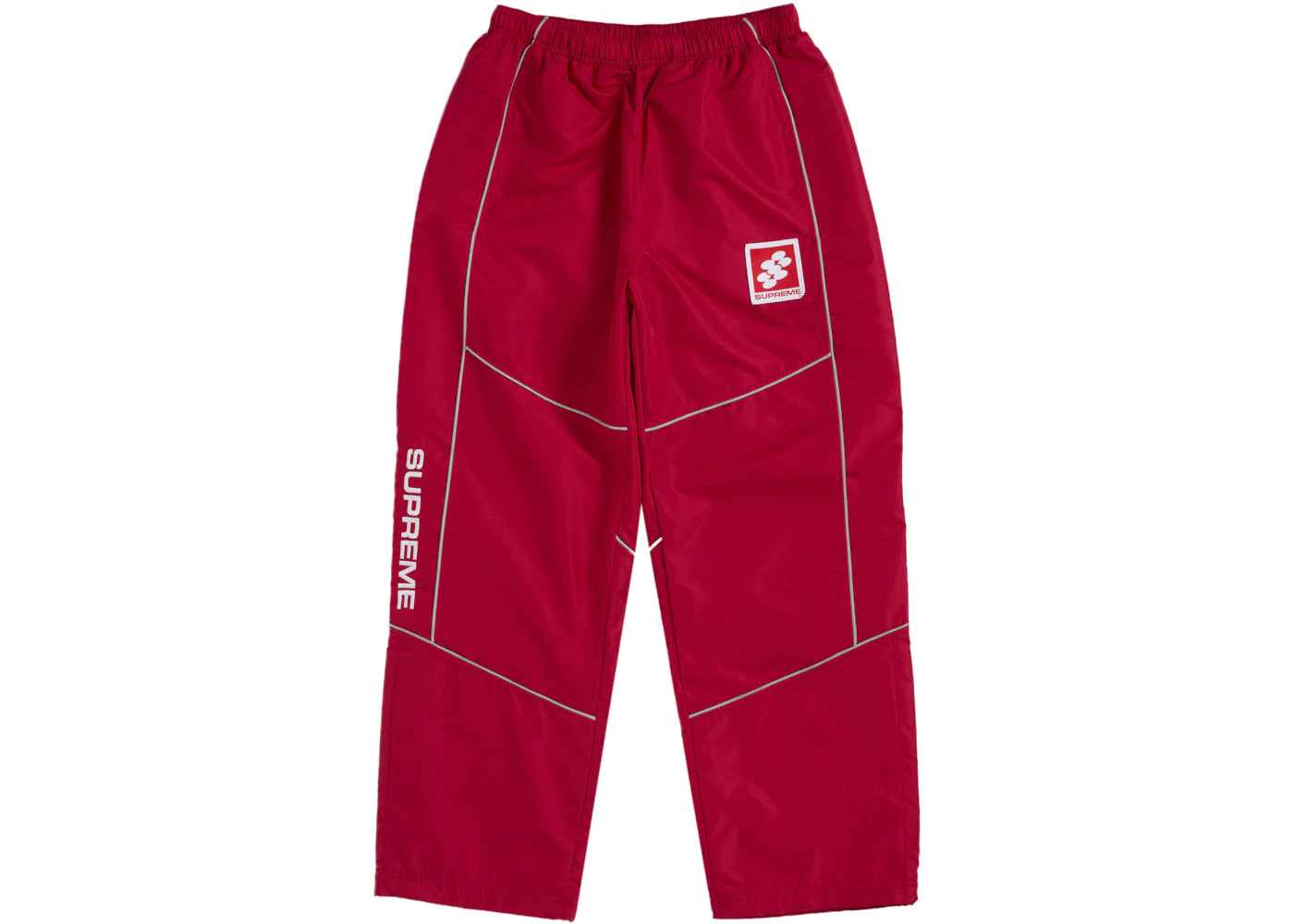 Supreme Reflective Piping Track Pant Red