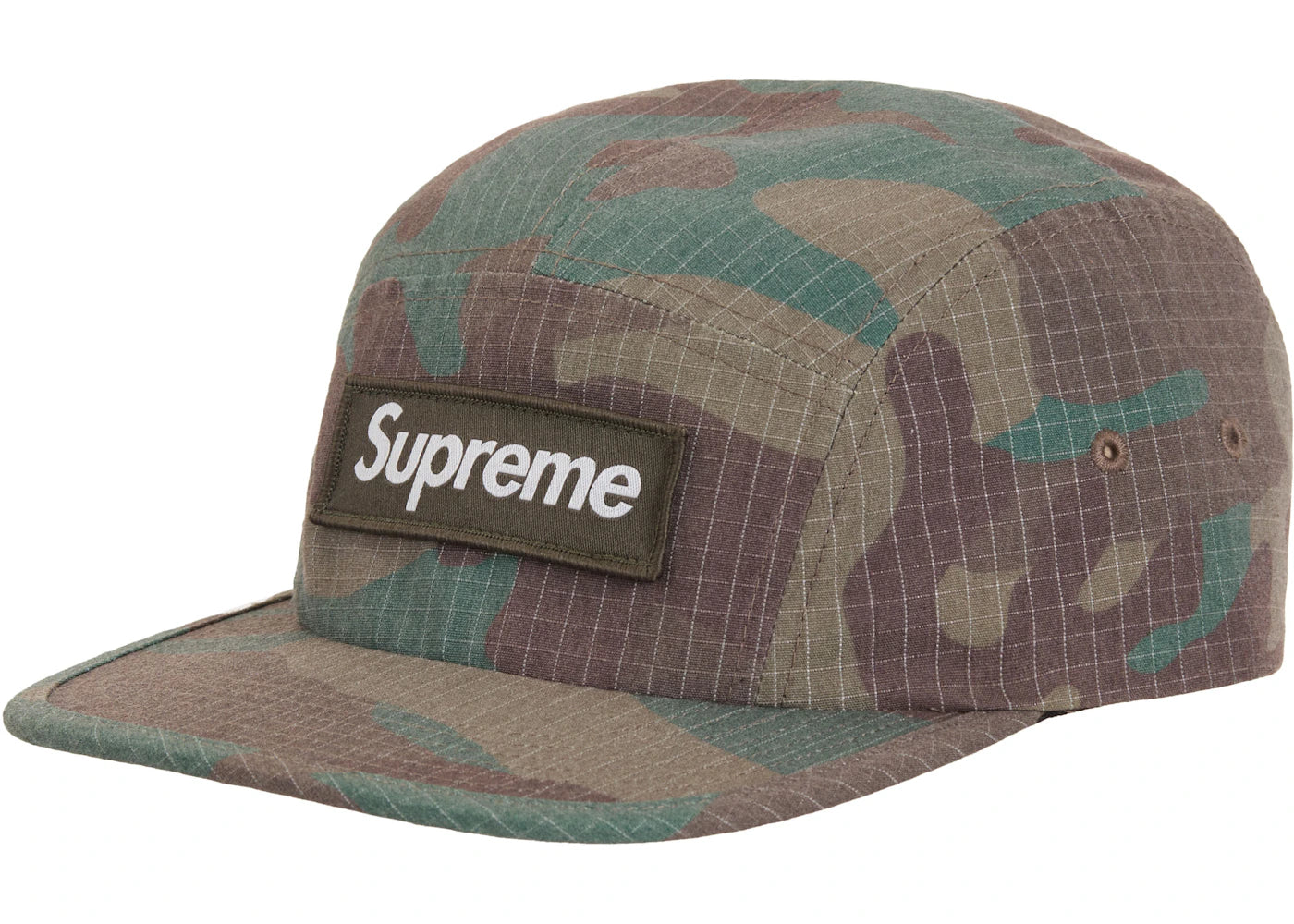 Supreme Reflective Ripstop Camp Cap (SS24) Woodland Camo