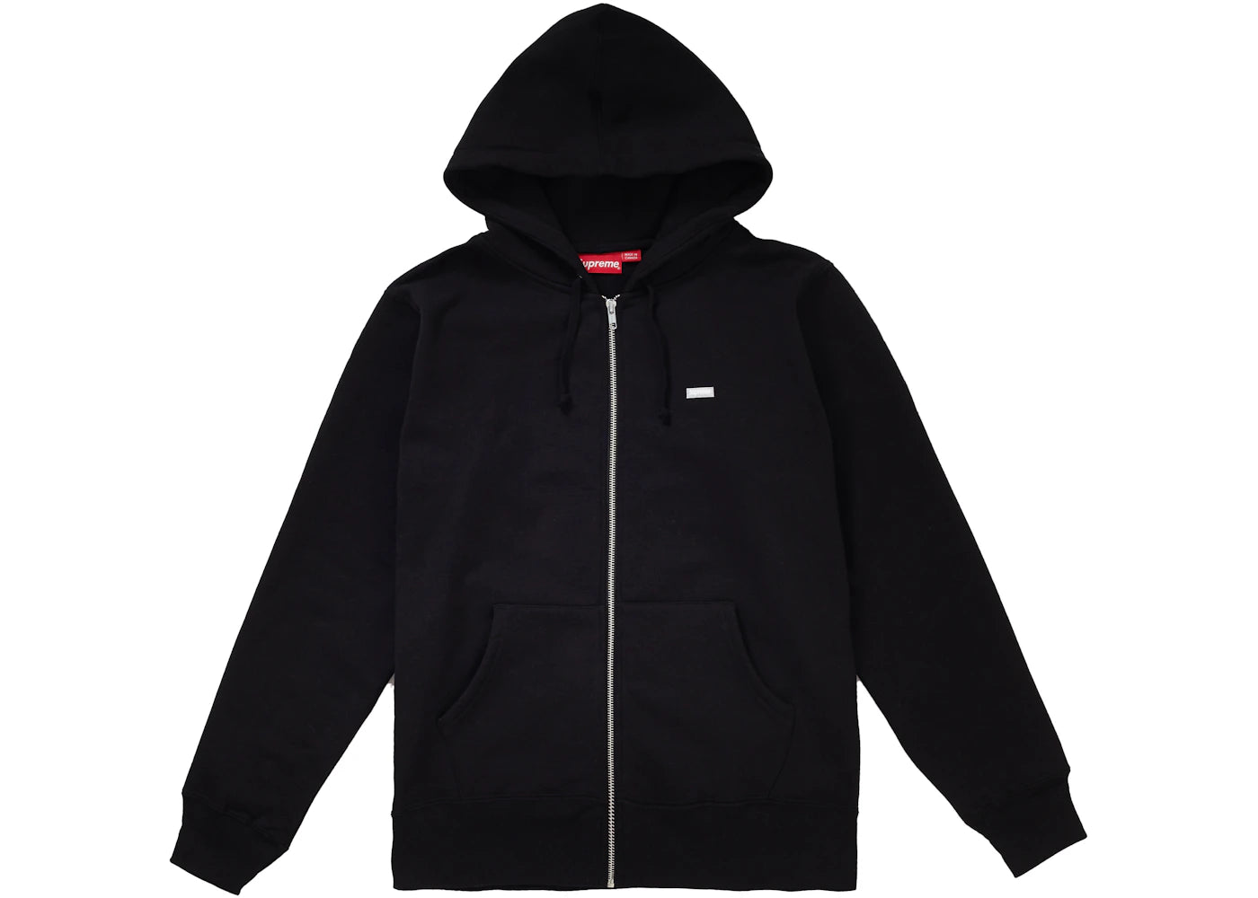 Supreme Reflective Small Box Zip Up Sweatshirt Black