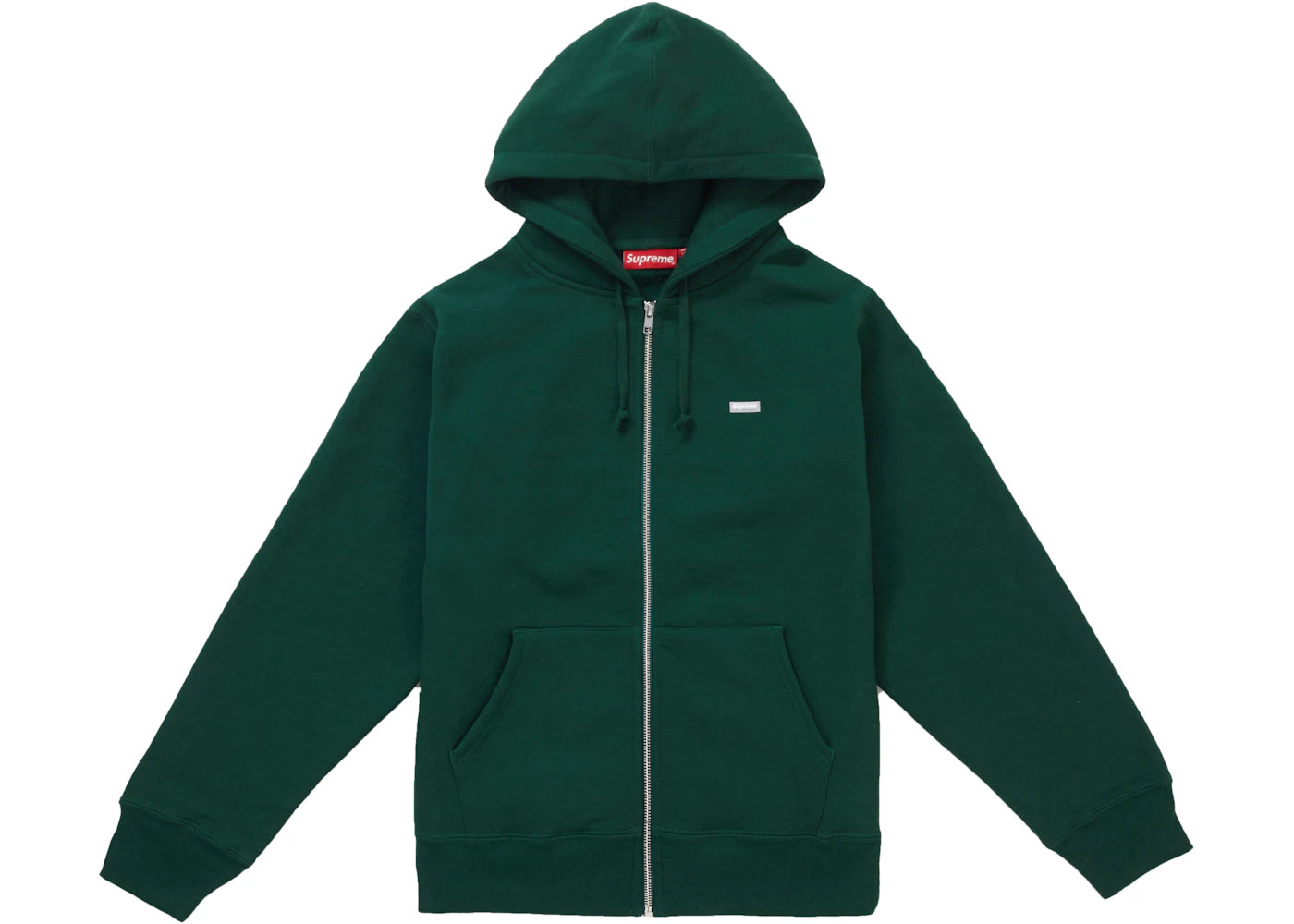 Supreme Reflective Small Box Zip Up Sweatshirt Dark Green
