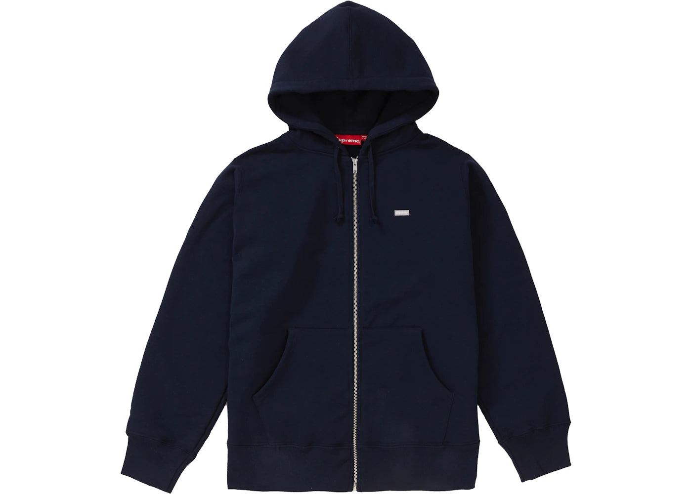 Supreme Reflective Small Box Zip Up Sweatshirt Navy