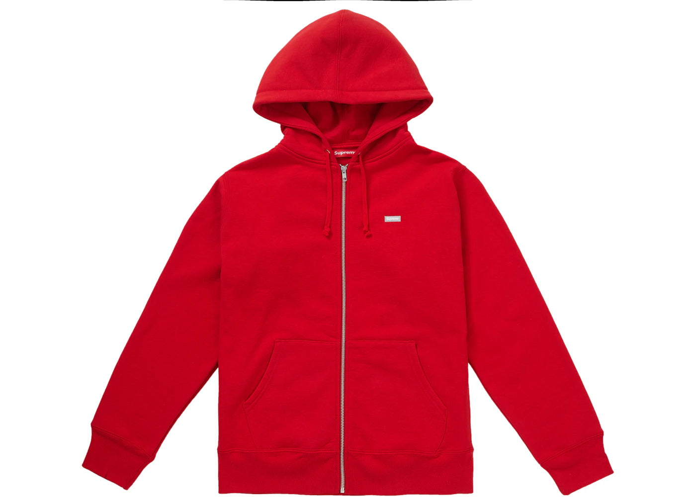 Supreme Reflective Small Box Zip Up Sweatshirt Red