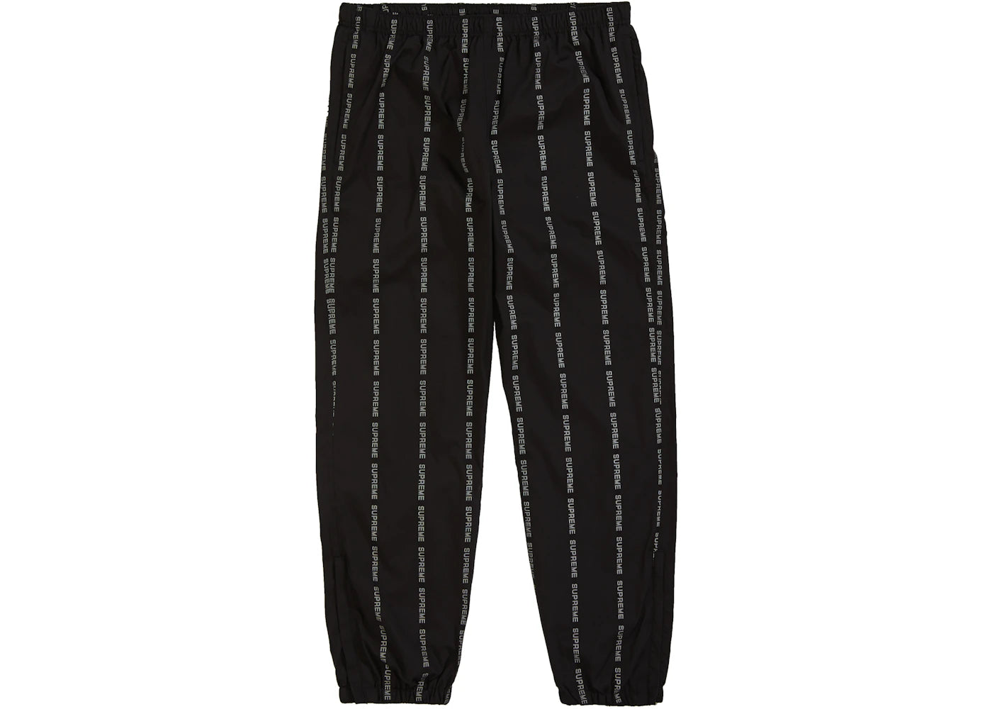 Supreme Reflective Text Track Pant Black