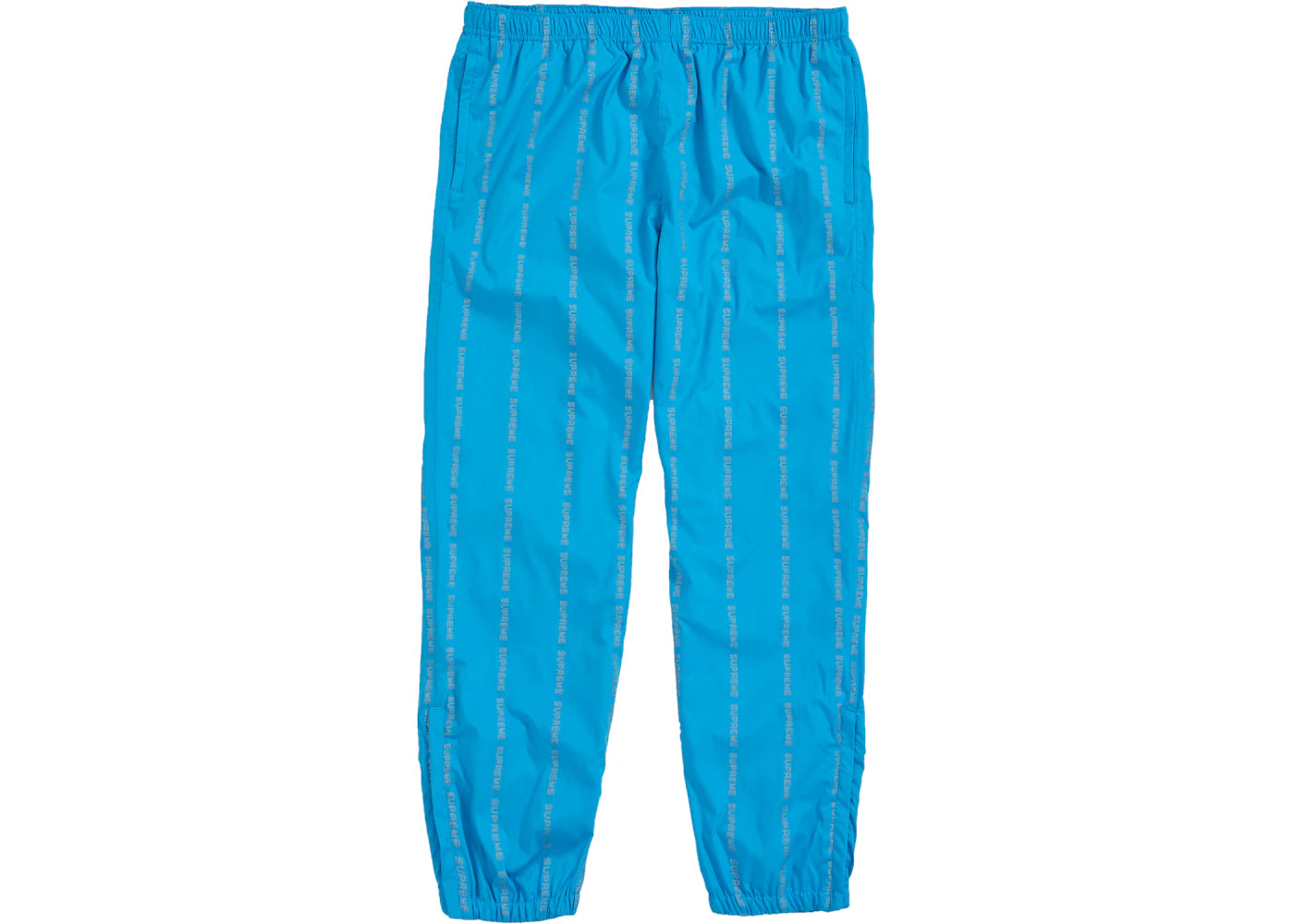 Supreme Reflective Text Track Pant Blue