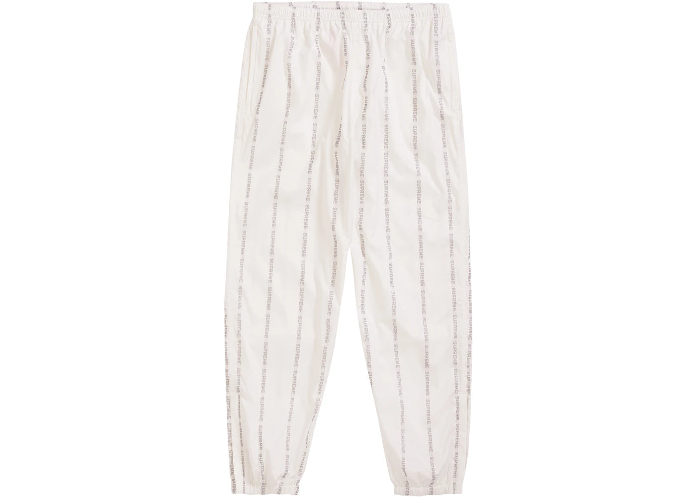 Supreme Reflective Text Track Pant White