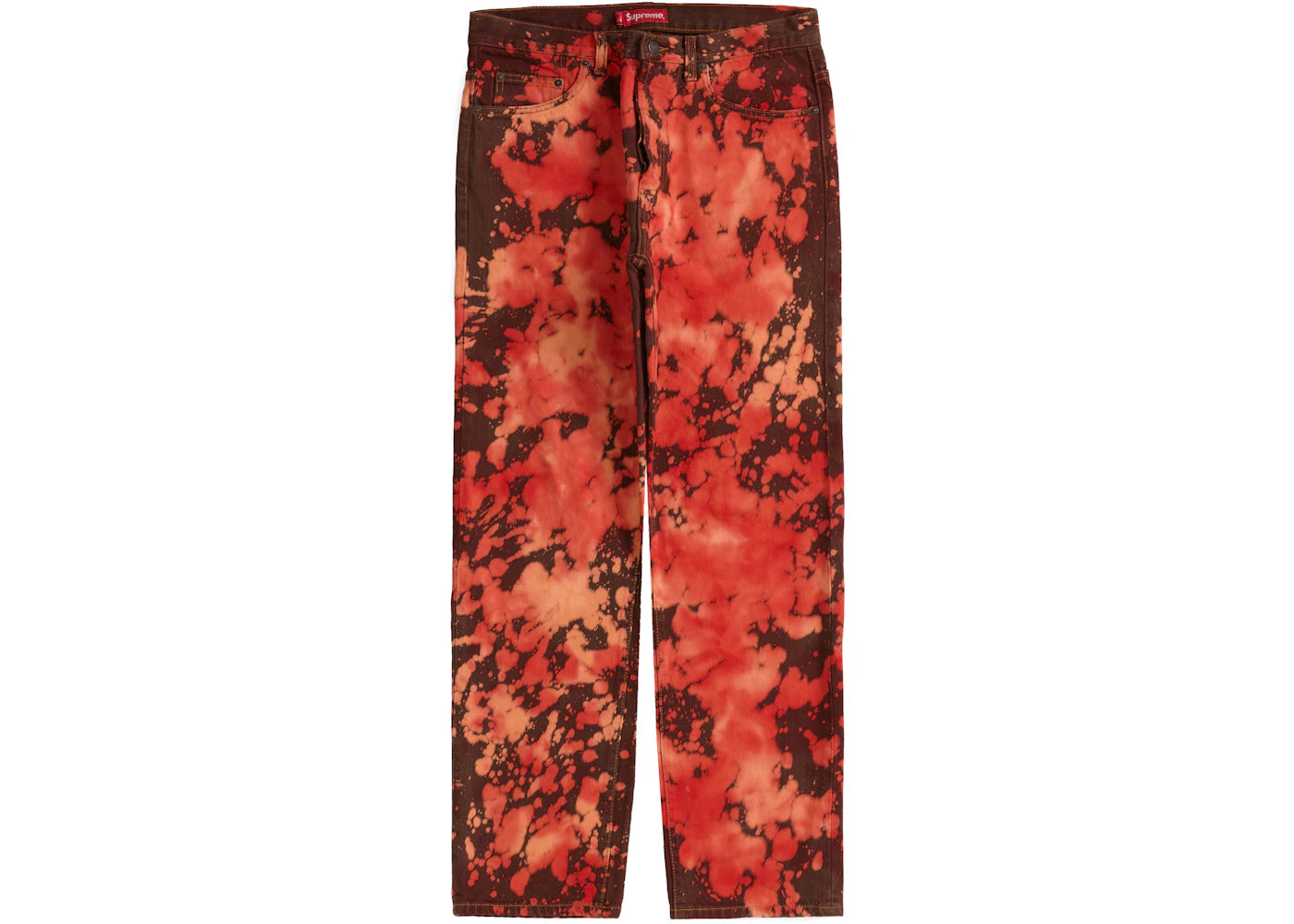 Supreme Regular Jean Bleached Red