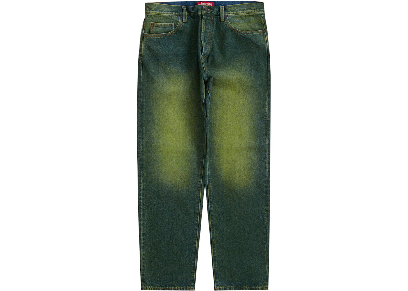 Supreme Regular Jean Overspray Green