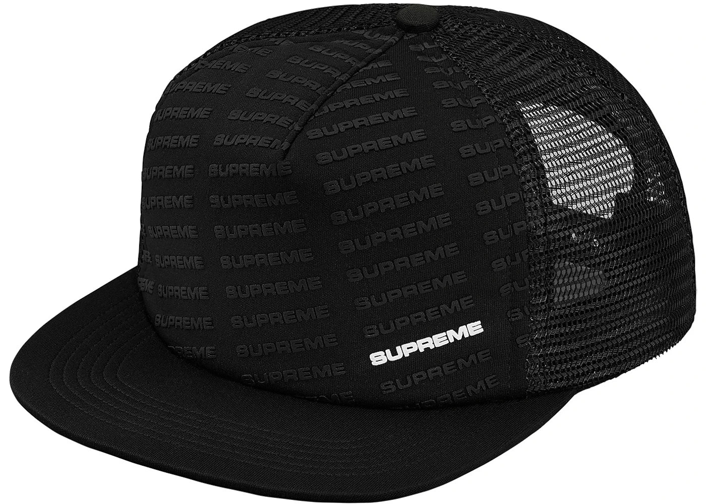 Supreme Repeat Mesh Back 5-Panel Black