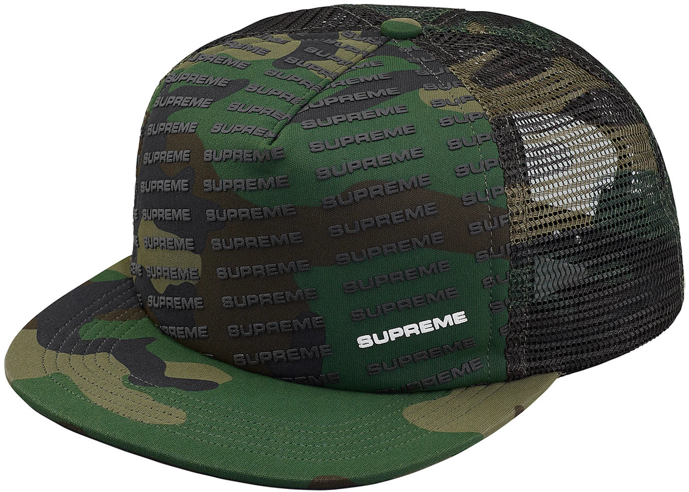 Supreme Repeat Mesh Back 5-Panel Woodland Camo