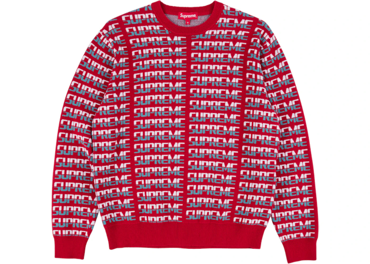 Supreme Repeat Sweater Red