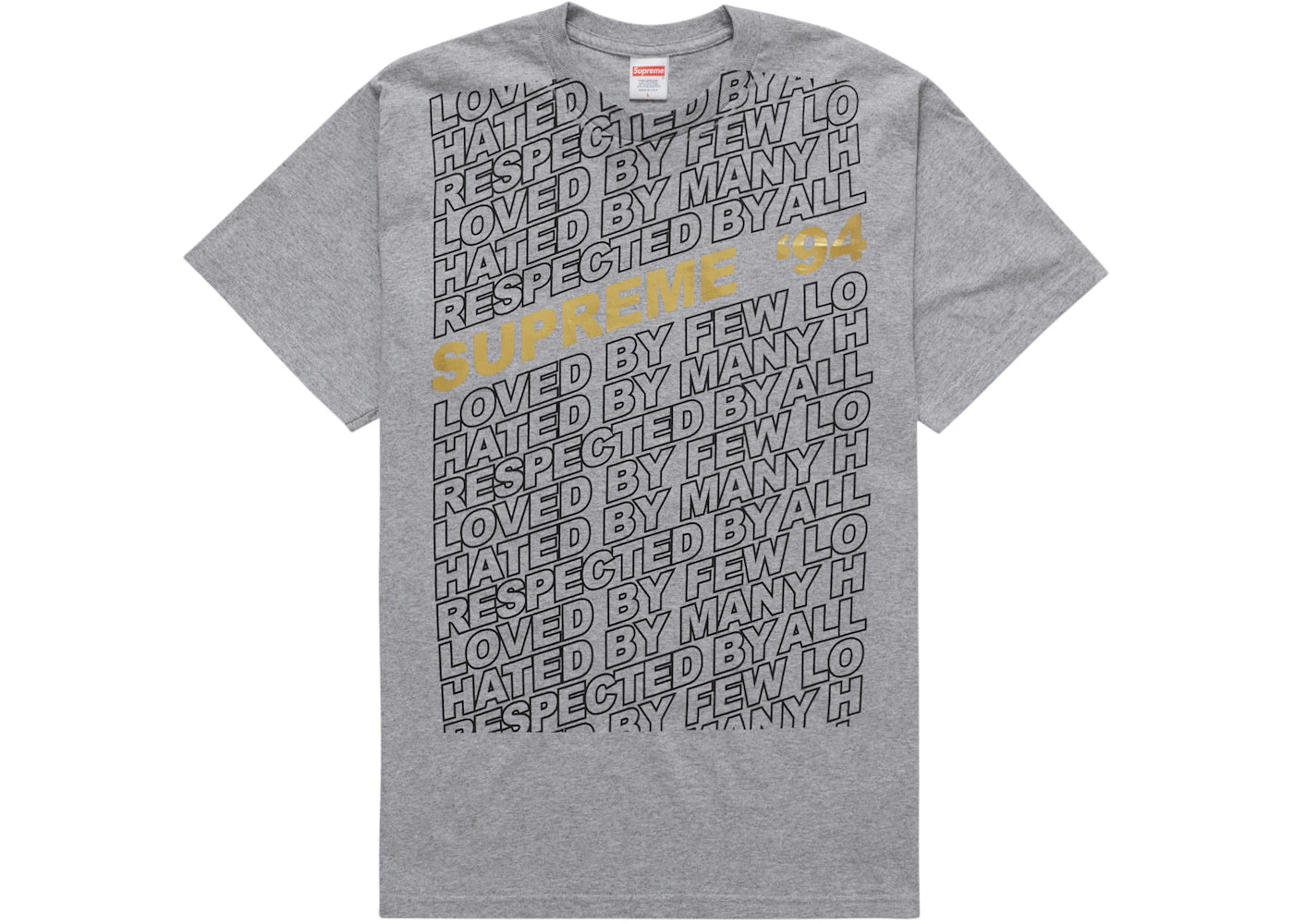 Supreme Respected Tee Heather Grey