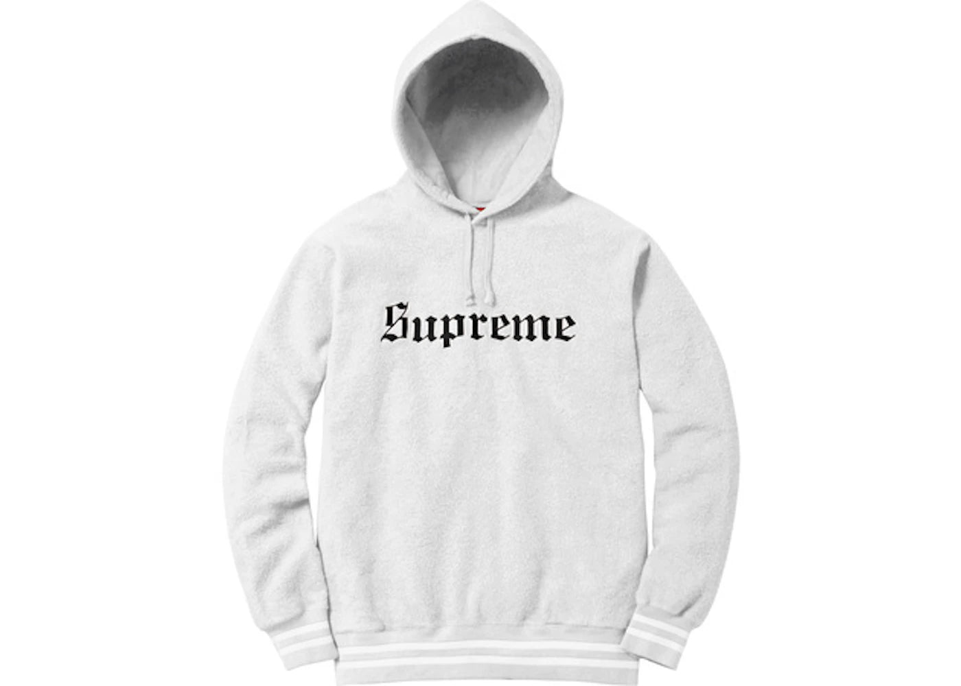 Supreme Reverse Fleece Hooded Sweatshirt Ash Grey