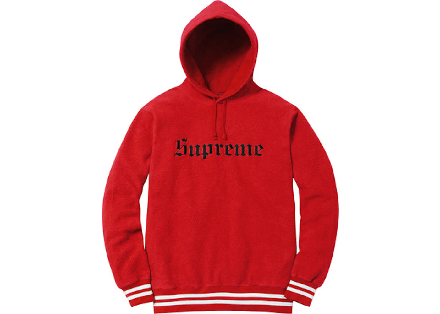 Supreme Reverse Fleece Hooded Sweatshirt Red